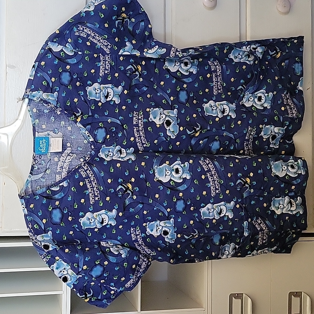Used Care Bears 2xl scrub top